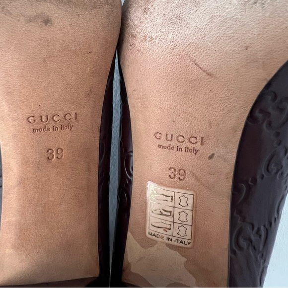 GUCCI | Brown Guccissima Leather Oversized Interlocking GG Logo Pumps Heels 39 - Picture 12 of 14